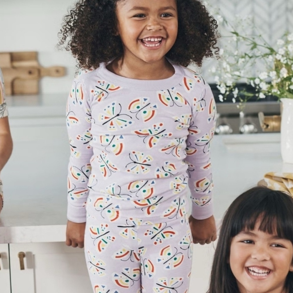 NWOT Hannah Andersson Rainbow Butterfly Print Pajama Set Sz 5